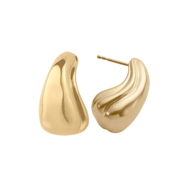 Float Oversize Earrings- Gold
