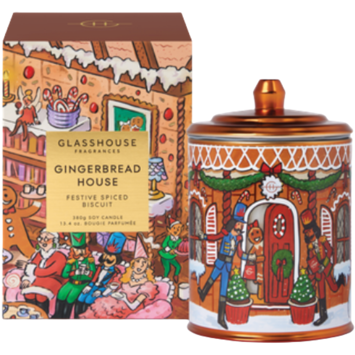 380g Candle - Gingerbread House 26