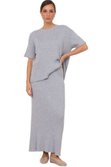 Taylor Rib Knit Midi Skirt - Dove