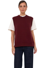 Zayla Knit Vest - Wine