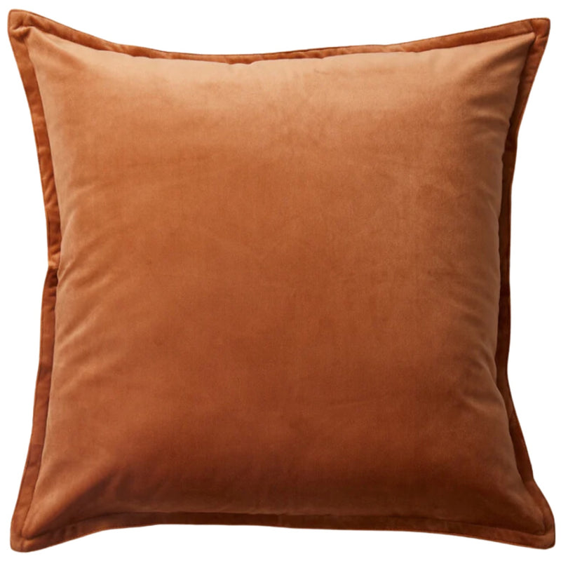 Mira 50cm Velvet Cushion - Rust