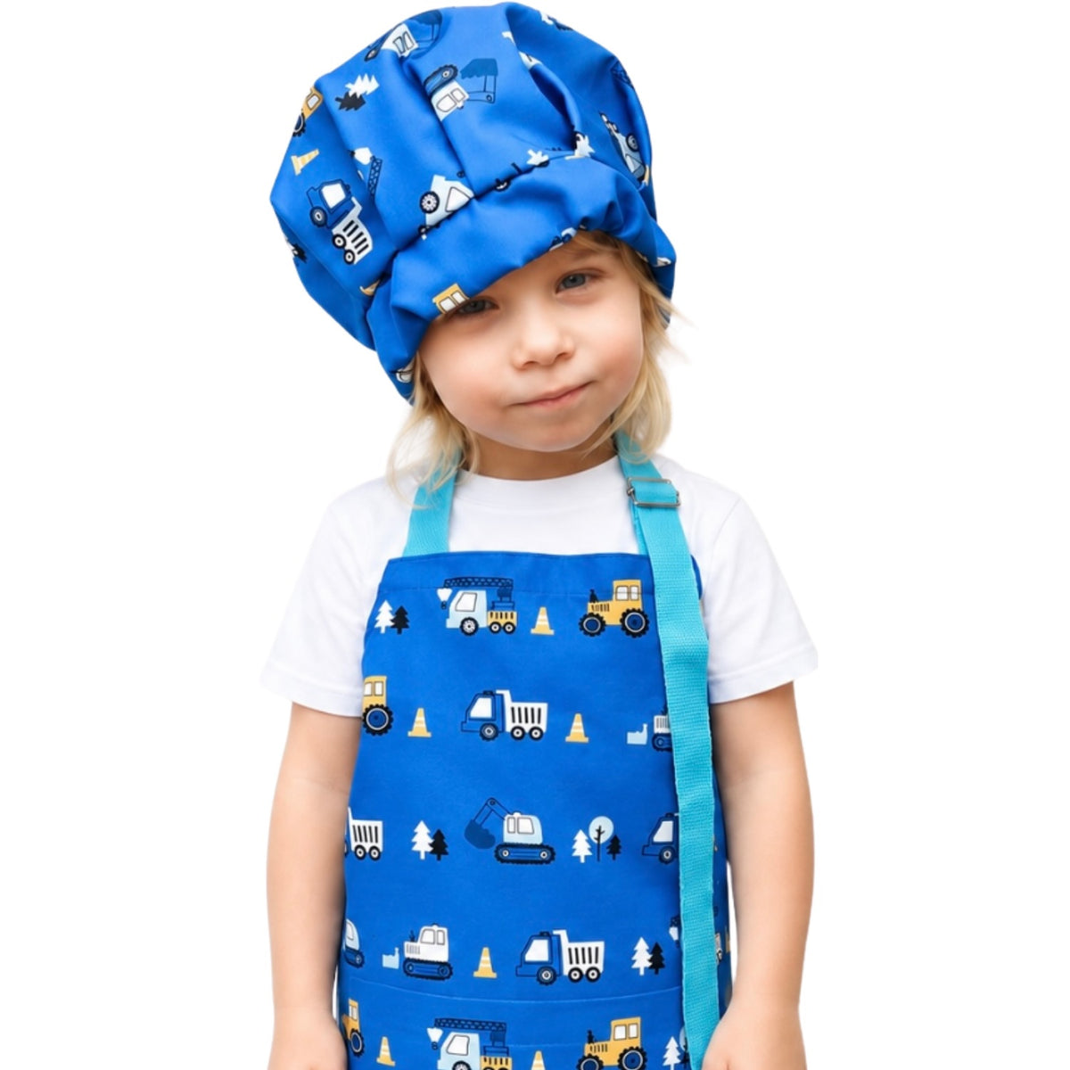 Kid's Apron & Hat Set - Trucks