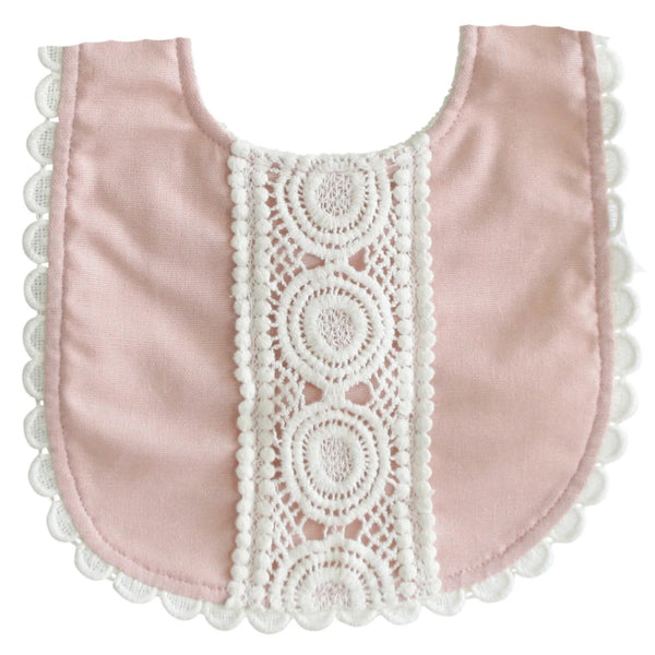 Olivia Bib Pink Linen
