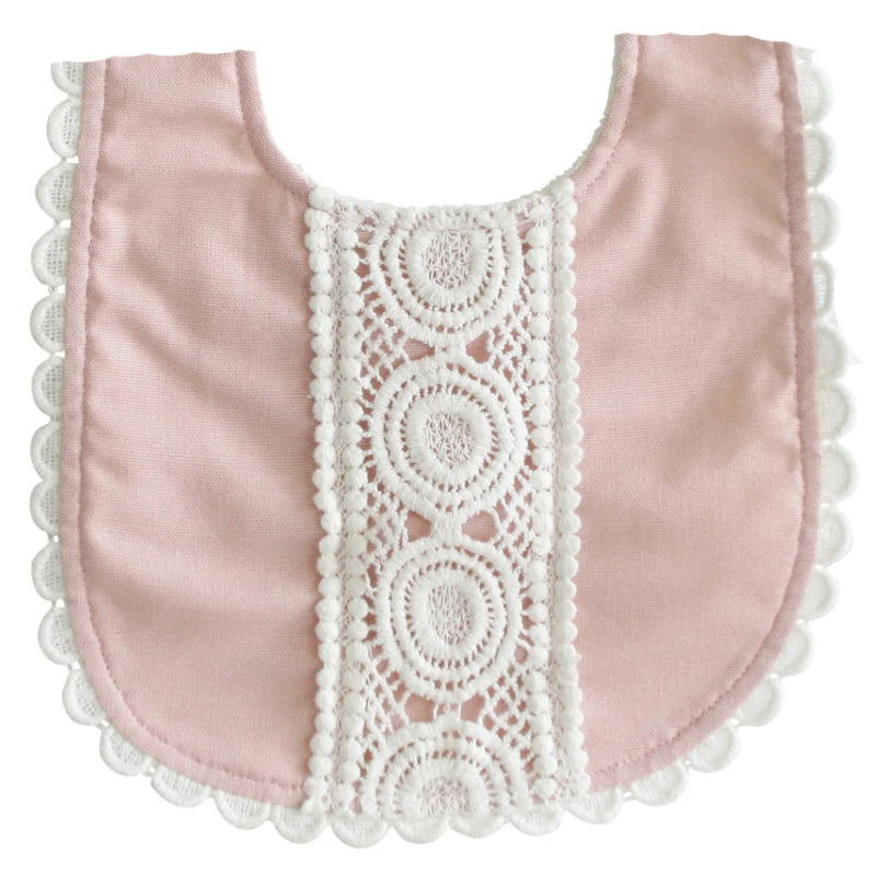 Olivia Bib Pink Linen