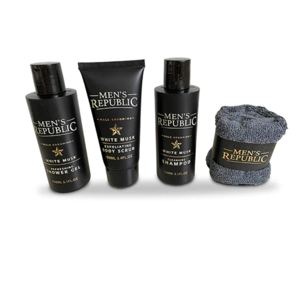 Men's 4pc Shower Cleansing Kit - Carry Bag