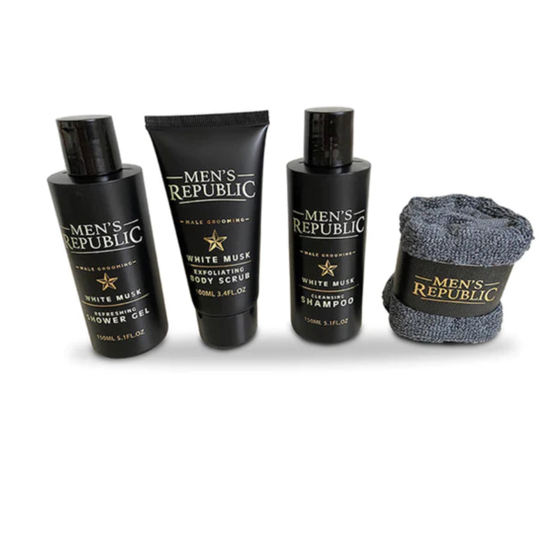 Men's 4pc Shower Cleansing Kit - Carry Bag