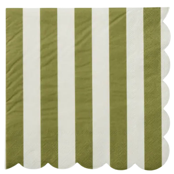 Carnival 20pk Napkins - Olive
