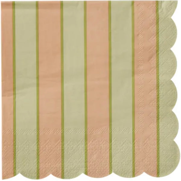 Carnival 33cm Napkins - Peach/Green