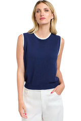 Baker Boucle Vest - Navy
