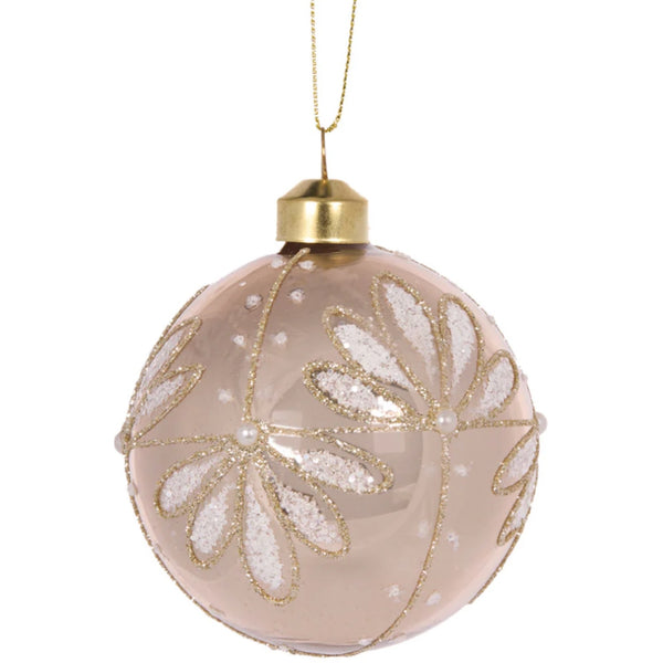 Champagne Floral Bauble