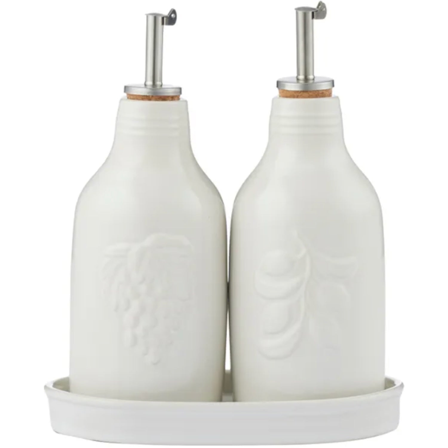 Olio S/2 Bottles 21cm - White