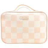 Salmon Check Cosmetic Bag