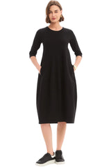Diagonal Seam Dress - Black