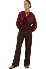 Lucy Patch Pant - Chocolate