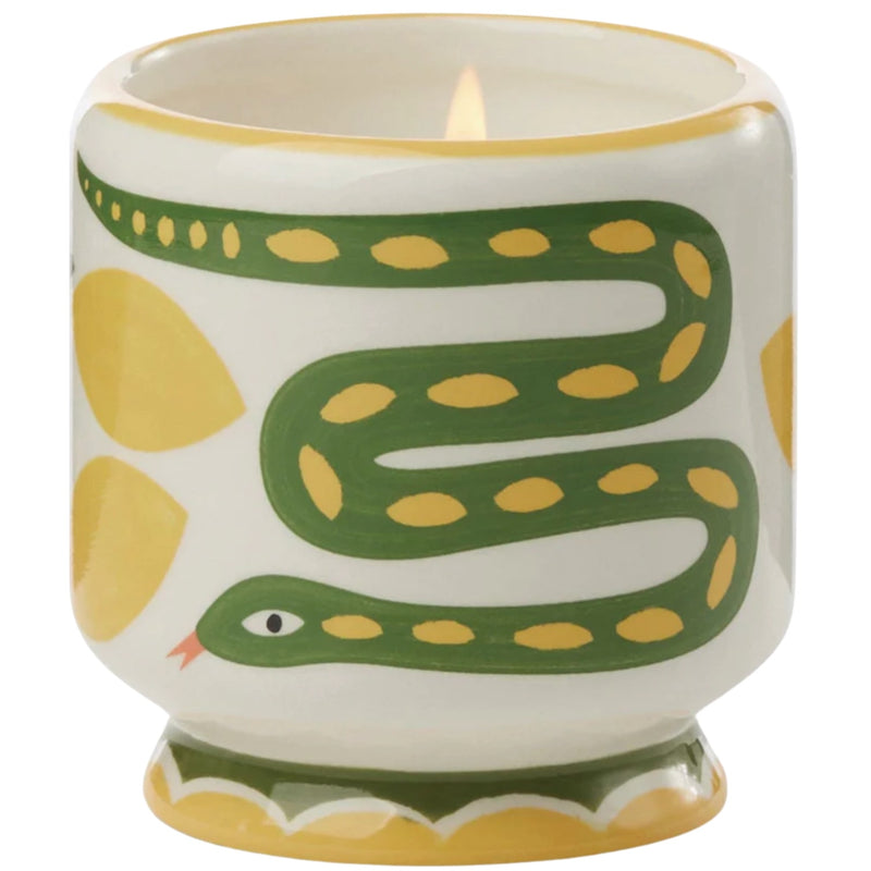 Snake Ceramic Candle - Wild Lemongrass