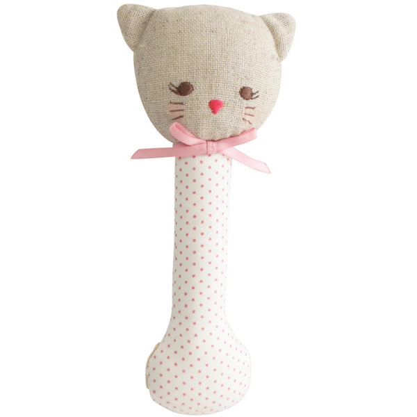 Kitty Stick Rattle - Spot Pink