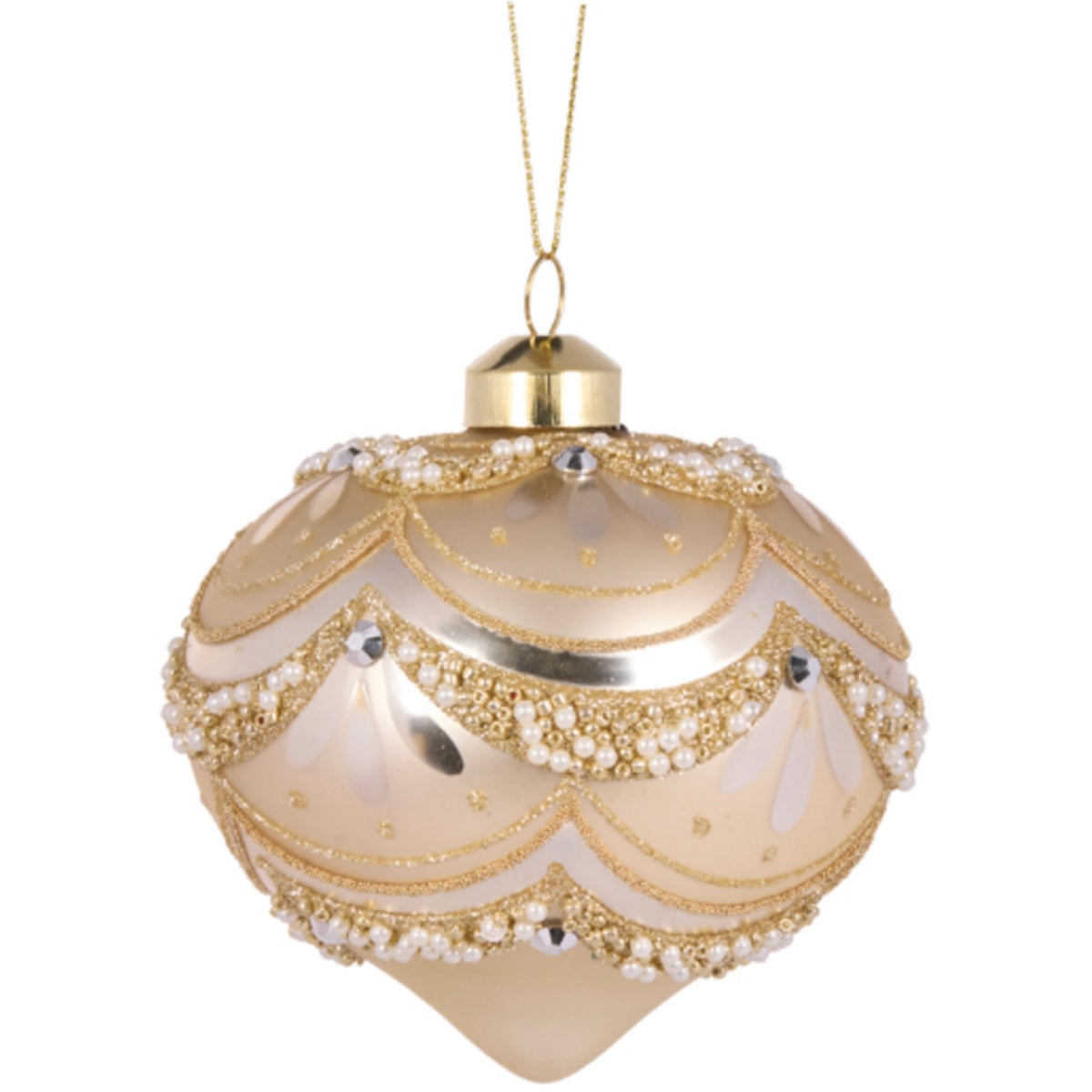 Gold Scallop Onion Bauble