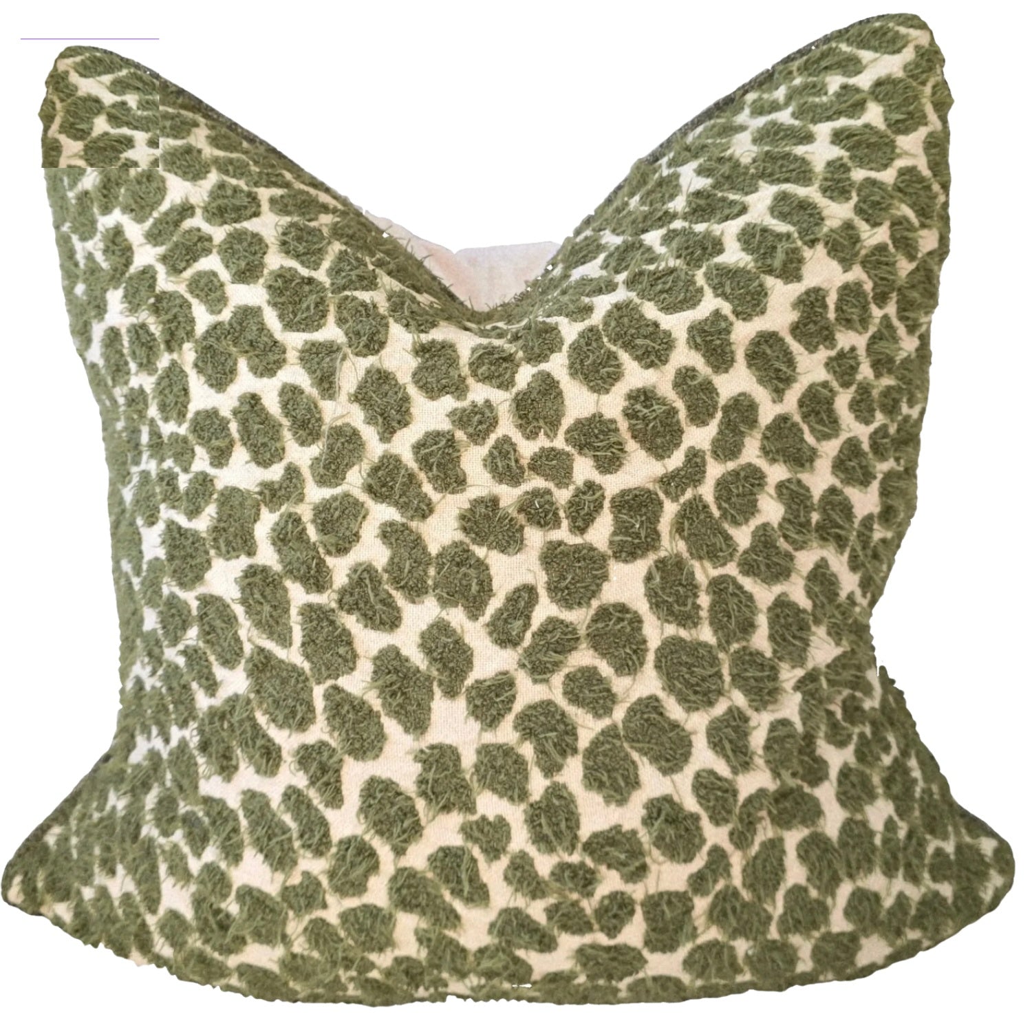 Fern Spot Cushion 55cm - Green/Cream
