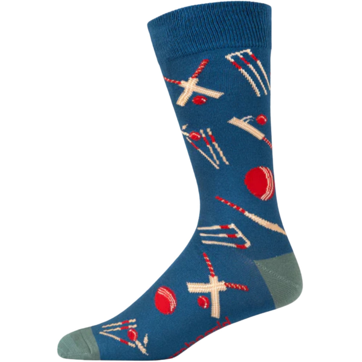Cricket Stumps Sock - Blue (7-11)