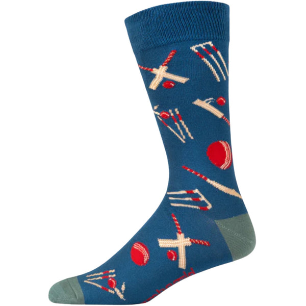 Cricket Stumps Sock - Blue (7-11)