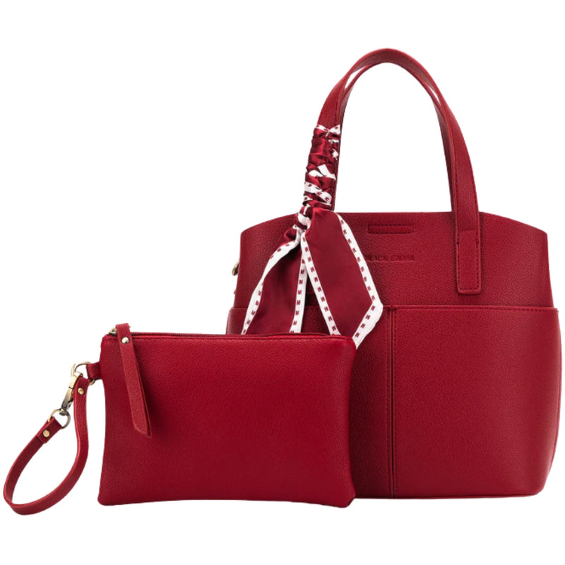 Amelie 2 pc Handbag - Deep Red