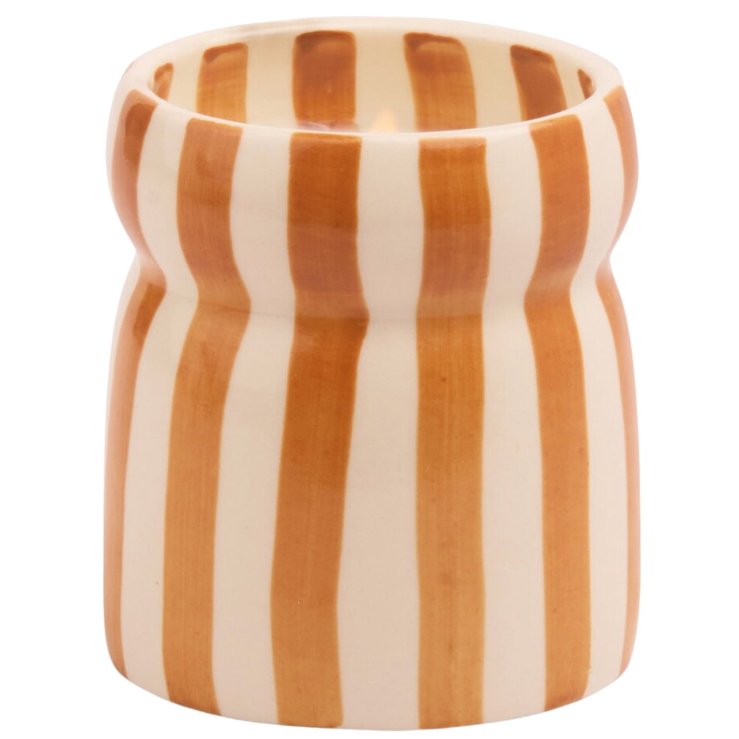 Rust Striped Candle - Sienna Sunset