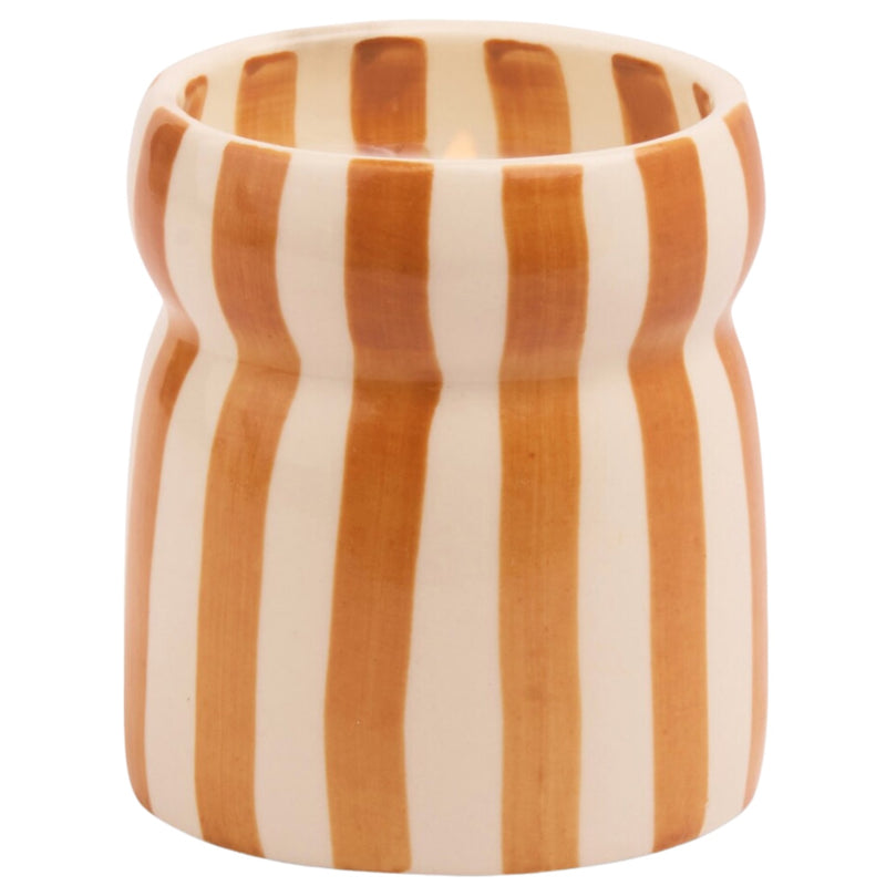 Rust Striped Candle - Sienna Sunset