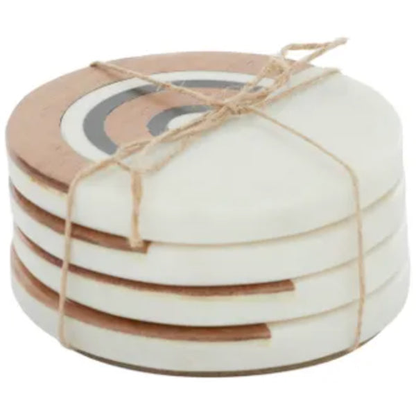 Rayee S/4 Coasters - Black/White