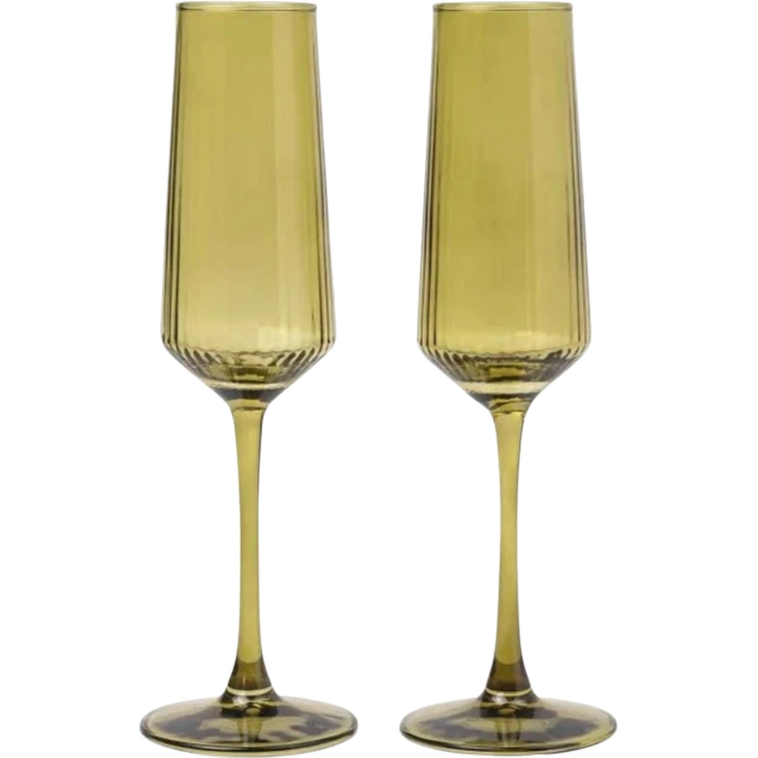 Luna S/2 Champagne Flute - Olive