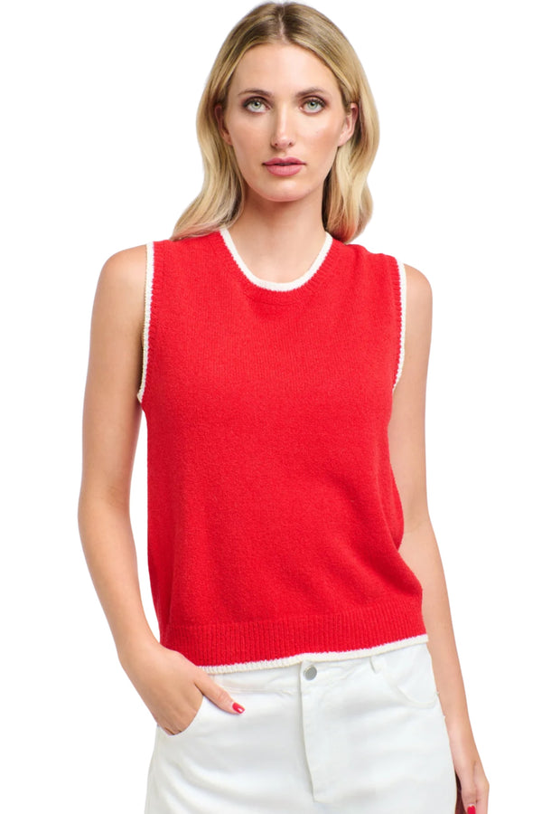 Baker Boucle Vest - Red