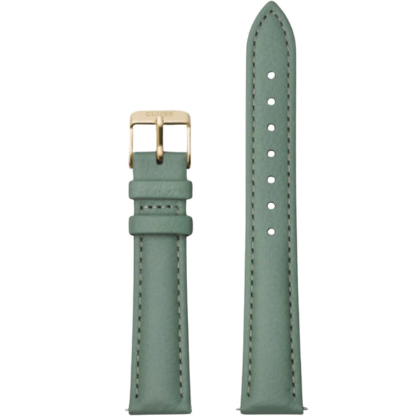 Cluse 16mm Stone Green/ Gold Leather Strap