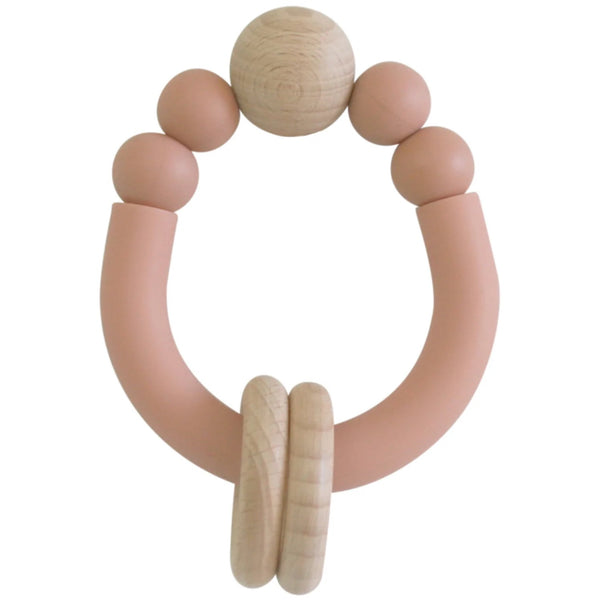 Beechwood Teether Ring Set- Terracotta