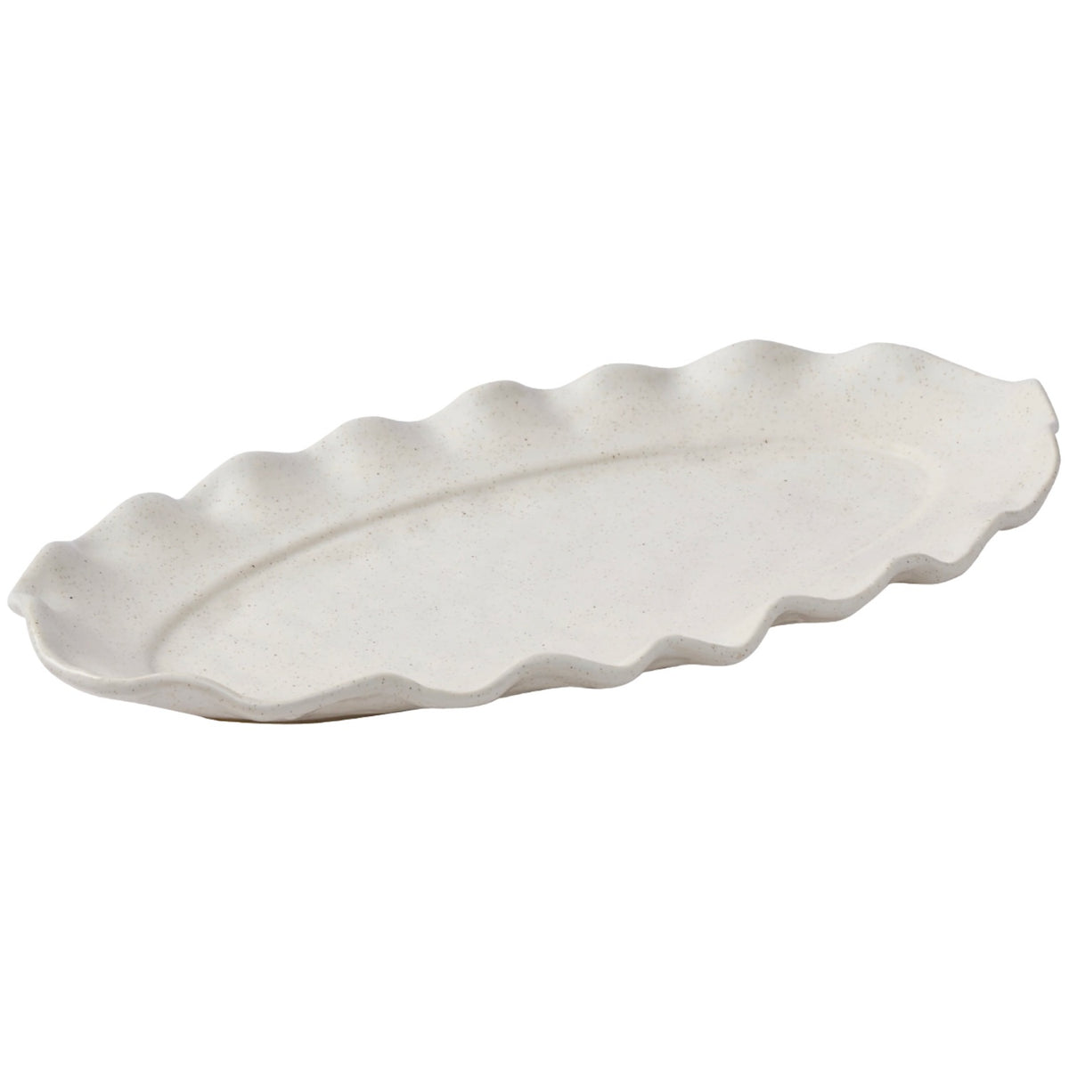 Sullivan Large Oval Plate - White