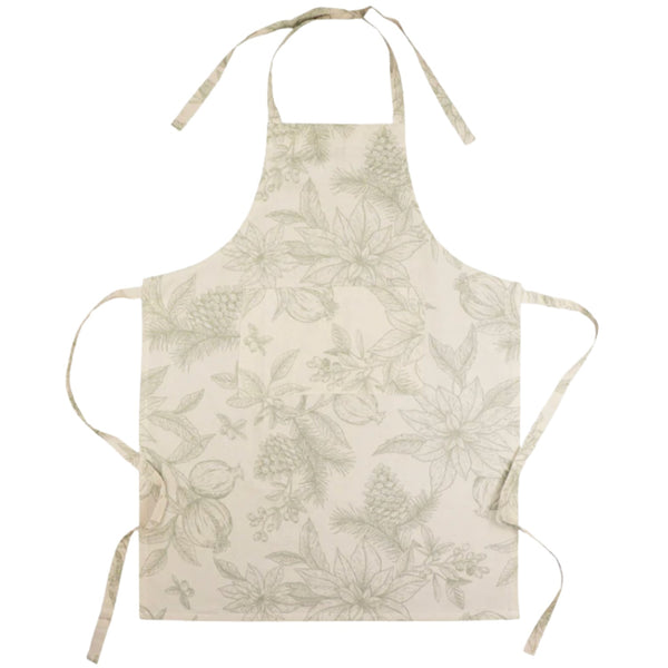 Poinsettia Apron - Olive
