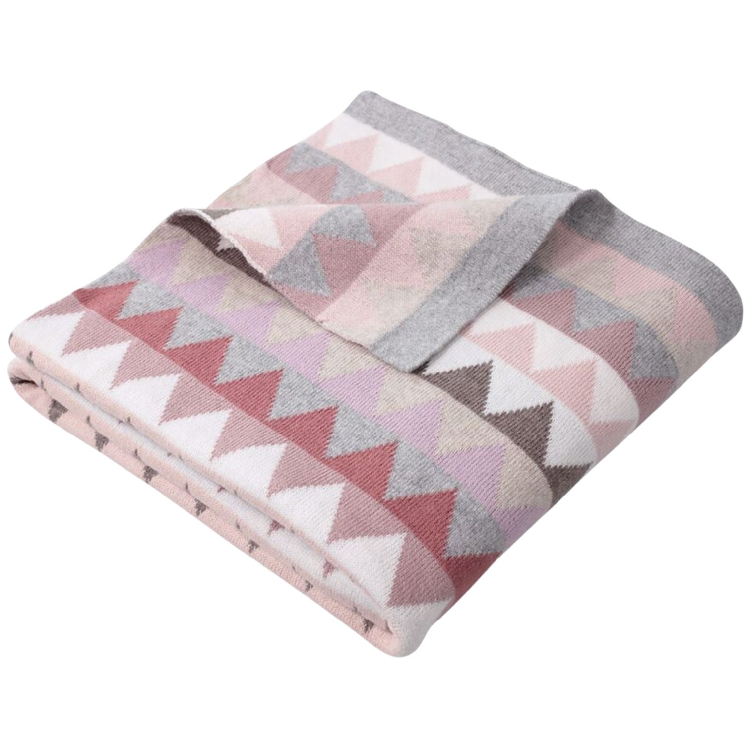 Archie Triangles Blanket - Pink