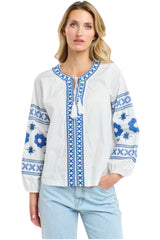 Daisy Cross Shirt - White