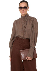 Maeve Stripe Shirt - Chocolate