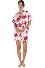 Freya Satin Short Set - Pink