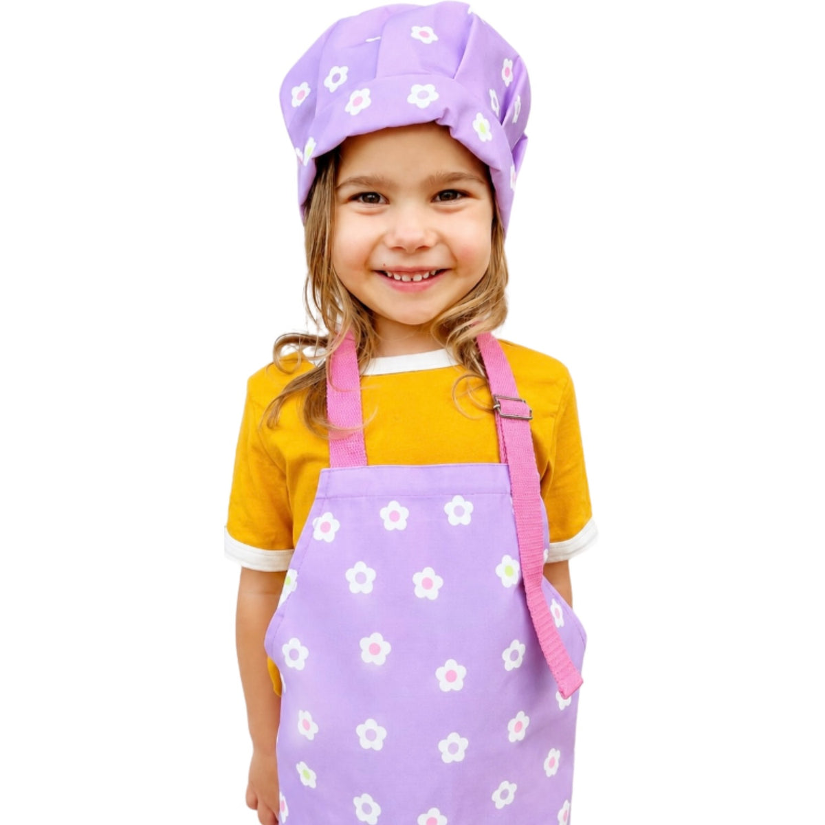 Kid's April & Hat Set - Flower