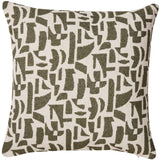 Metro Jacquard Cushion - Olive