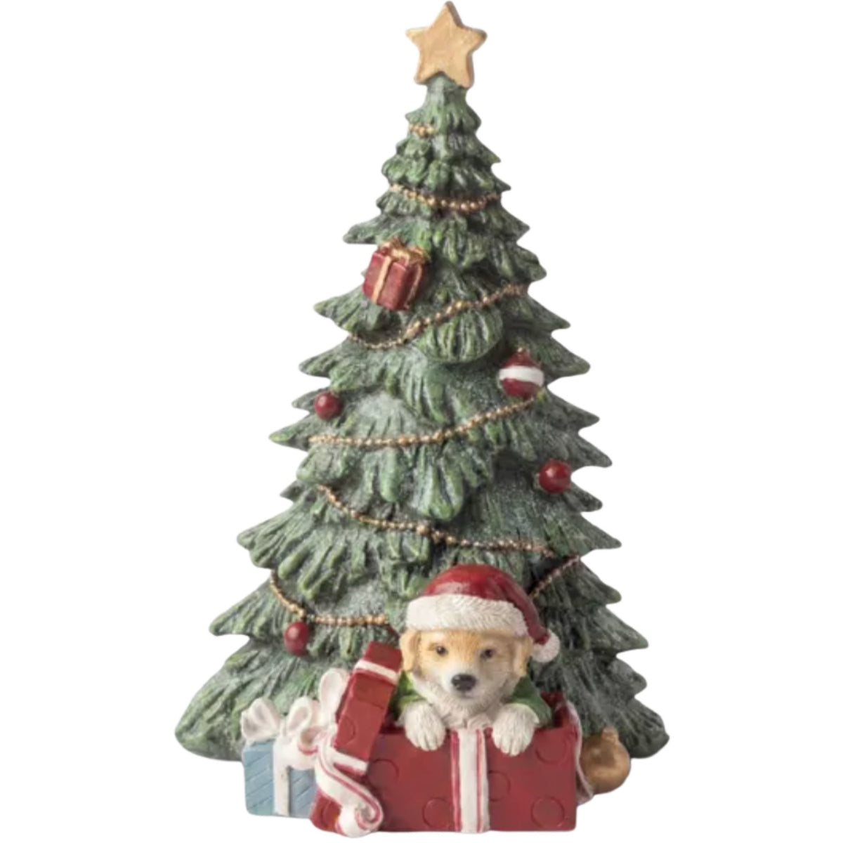Festive Tree w/ Dog/Gifts