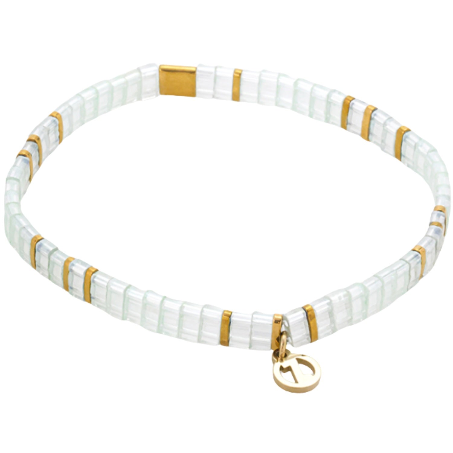 Tile Bracelet - Sea/Gold
