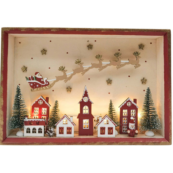 Light Up Xmas Scene Stand Deco
