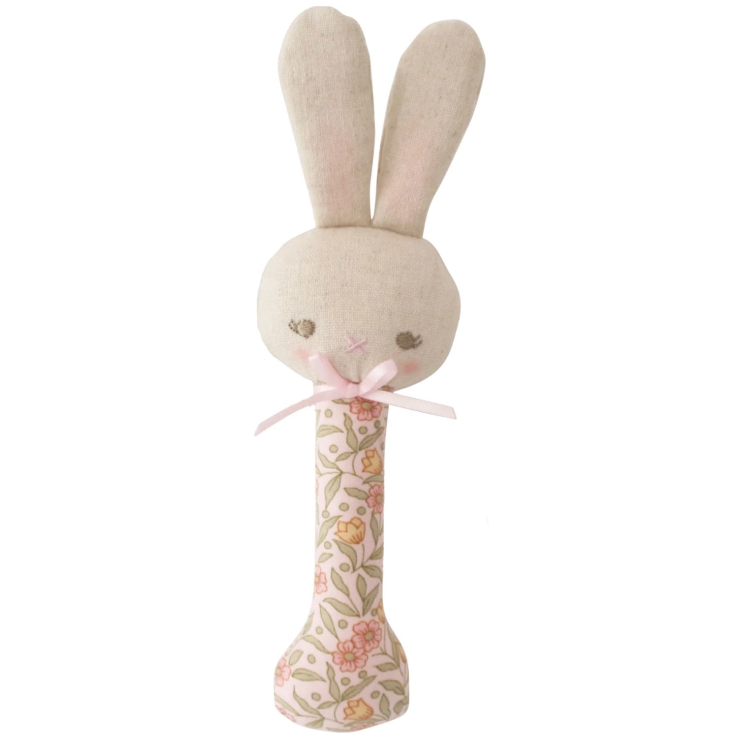 Bunny Stick Rattle Blossom Lily Pink