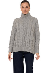 Tegan Cable Knit Jumper - Grey