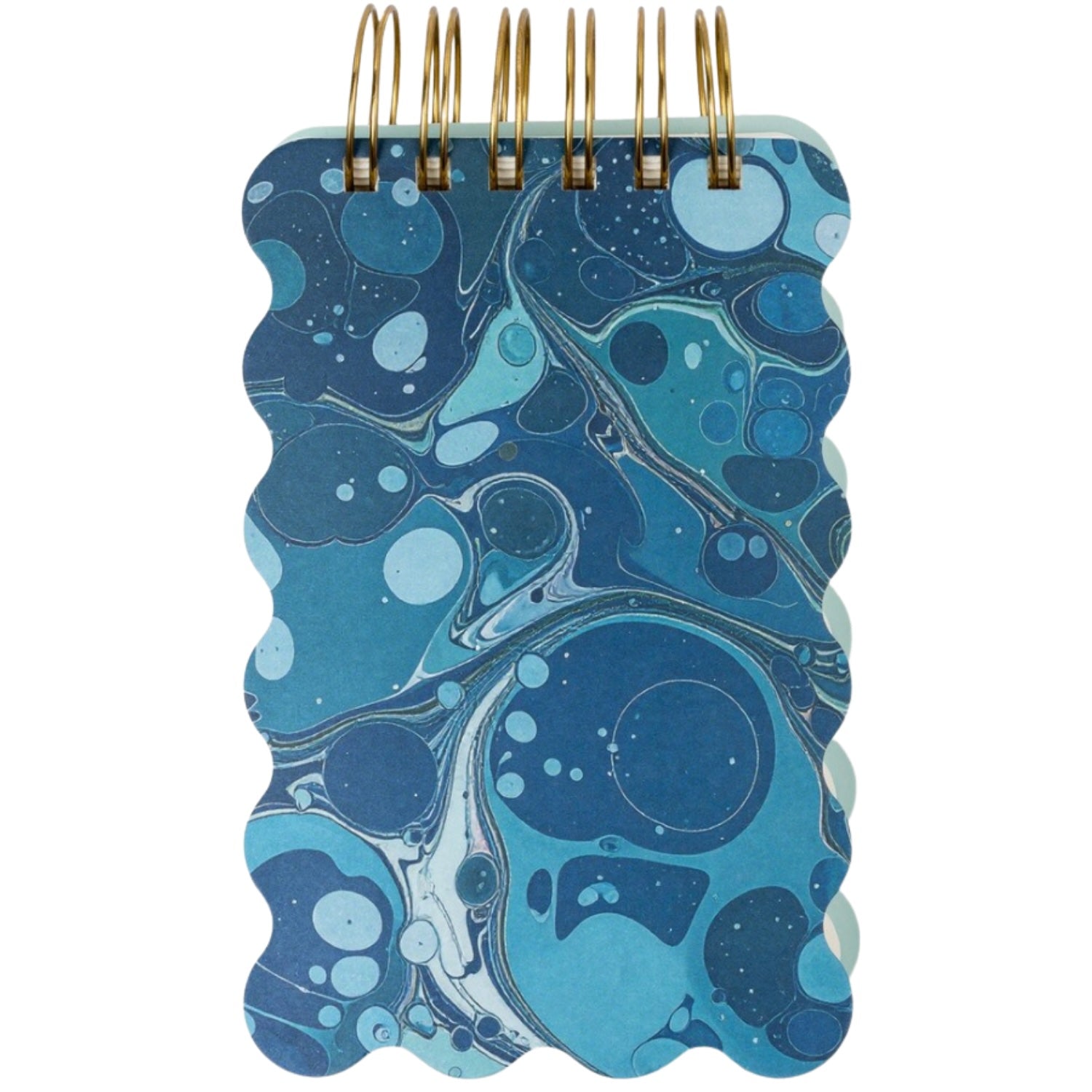 Wavy Notepad - Teal Marbling