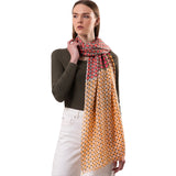 Pixel Checks Scarf - Mustard