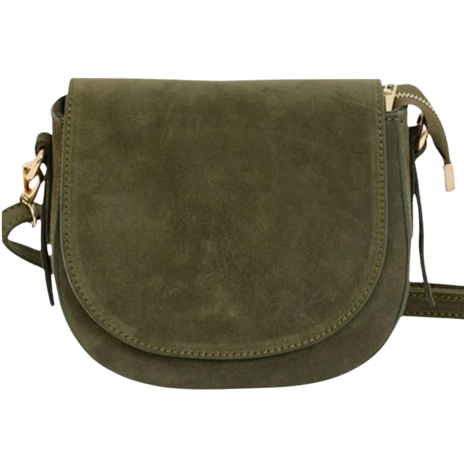 Gabrielle Suede Handbag - Khaki
