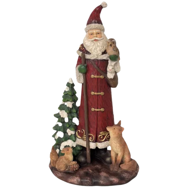 Traditional Santa w/ Forest Animals