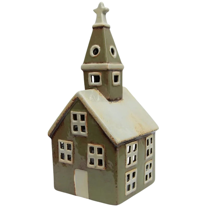 YA0041 Alsace Tea Light Church Olive Green